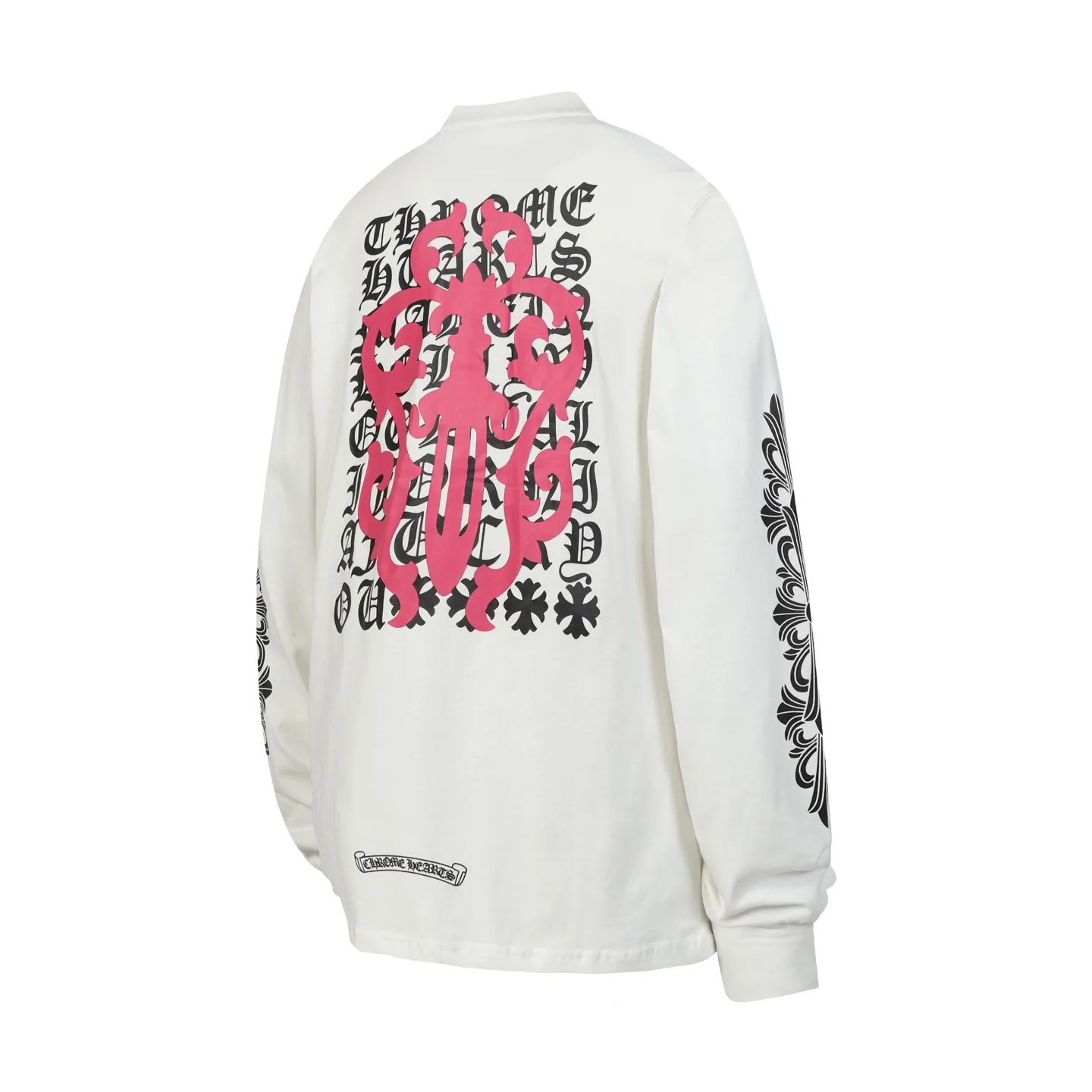 P160 Cross-border model. Those who pursue quality, please do not place an order. -Chrome Hearts/Chrome Hearts Sanskrit color printed popular long-sleeved T-shirt -High weight, high density and high quality. The wool is soft, delicate and skin-friendly. It feels soft and silky. It has excellent warmth and skin-friendly properties.